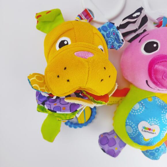 Lamaze Clip & Go Pig Dog Bright Baby Stroller Toys - Picture 2 of 5